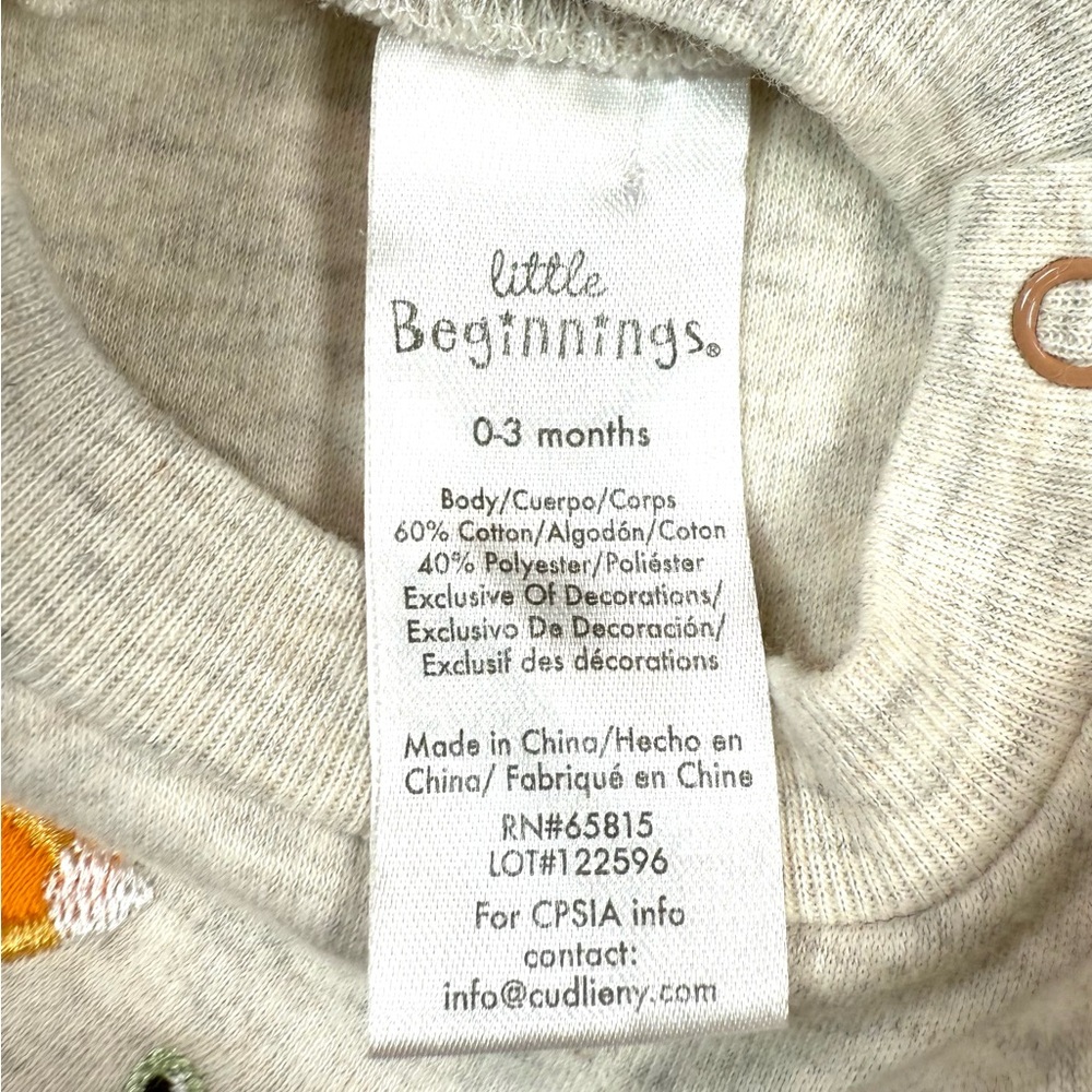 LITTLE BEGINNINGS Boys Safari Friends‎ Graphic Tee 0-3M Zoo African Animals Cute - Picture 5 of 14